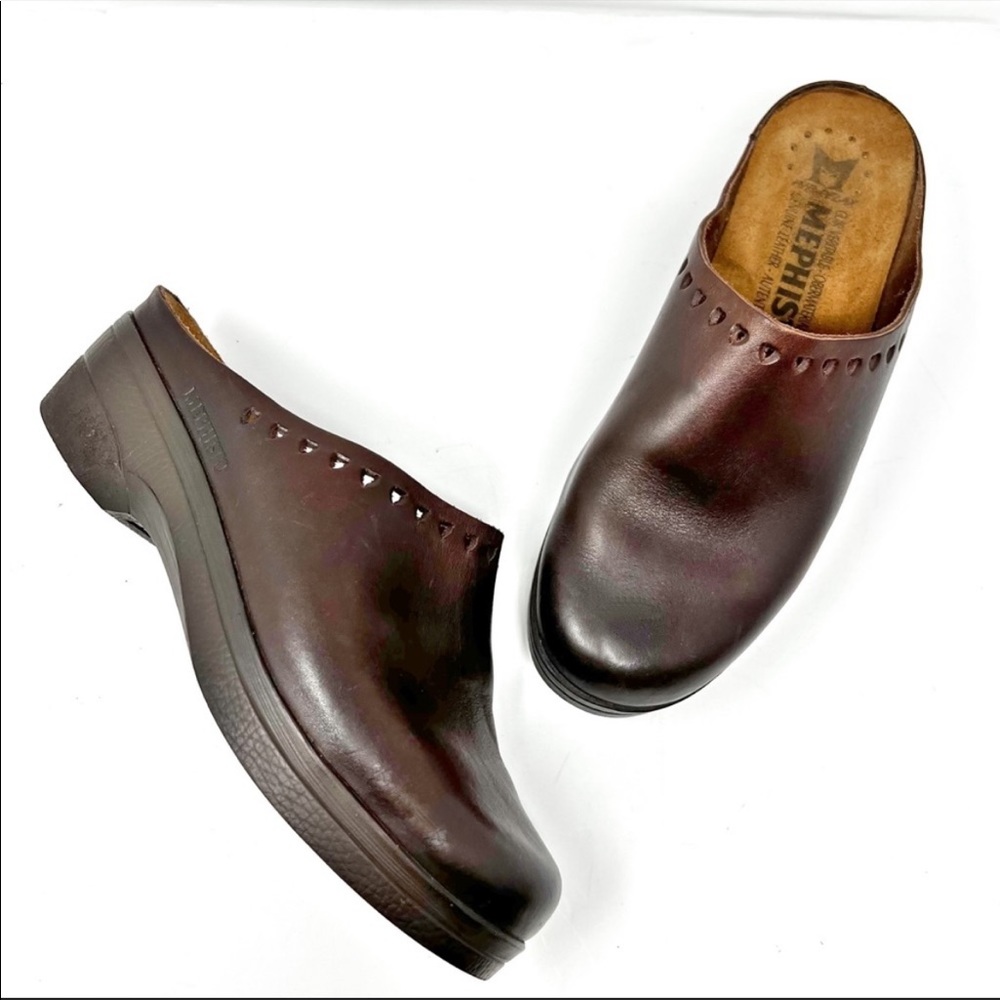 Mephisto Leather Clogs Brown 41 11